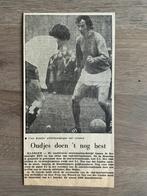 Voetbal krantenartikel HFC Haarlem oud internationals 1973, Ophalen of Verzenden, Knipsel(s)