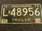 Kentekenplaat licenseplate Michigan 1979 No. 1 USA, Verzenden, Gebruikt, Auto's