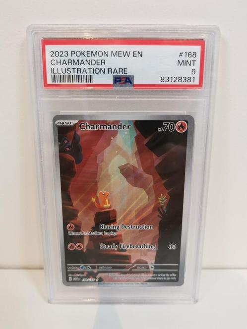 Pokémon - Charmander 168 MEW 151 PSA9 - Engels, Hobby en Vrije tijd, Verzamelkaartspellen | Pokémon, Nieuw, Overige typen, Ophalen