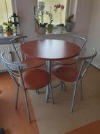 Bistro set - Ronde Tafel met 4 stoeltjes - Bistro like, Huis en Inrichting, Tafels | Eettafels, Ophalen, 50 tot 100 cm, Rond, 50 tot 100 cm