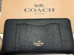 Original COACH Women's Accordion Zip Wallet - Dark Blue, Overige kleuren, Nieuw, Leer, Ophalen