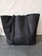 Zwarte leren Marie-Stella Maris schoudertas., Sieraden, Tassen en Uiterlijk, Tassen | Damestassen, Ophalen of Verzenden, Zo goed als nieuw