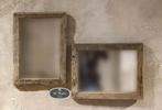 Oud houten truckwood spiegel hout oude stoer sober landelijk, Huis en Inrichting, Woonaccessoires | Spiegels, Minder dan 50 cm