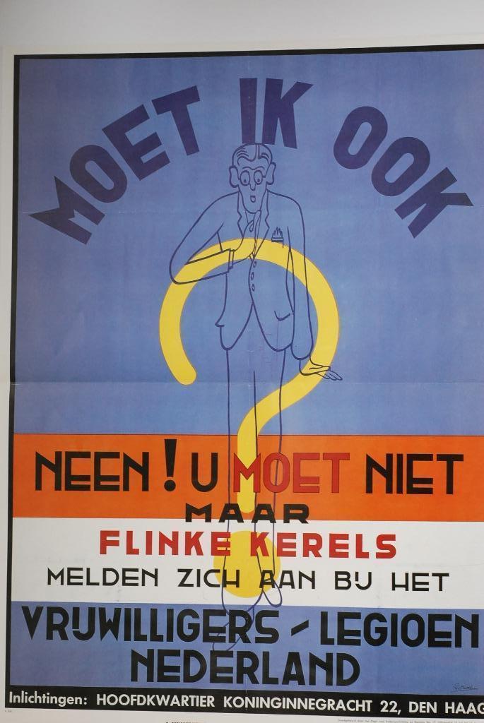 Affiche Vrijwilligerslegioen Nederland | Heruitgave 1994, Verzamelen, Militaria | Tweede Wereldoorlog, Foto of Poster, Nederland