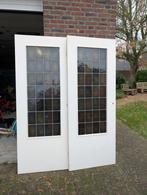 Houten deuren met glaswerk, Doe-het-zelf en Verbouw, Deuren en Horren, Ophalen, Gebruikt, 80 tot 100 cm, Binnendeur