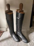 Oude leren rijlaarzen met houten spanners, Ophalen of Verzenden