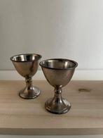 Vintage Zilveren Eierdopjes Set van 2, Antiek en Kunst, Ophalen of Verzenden