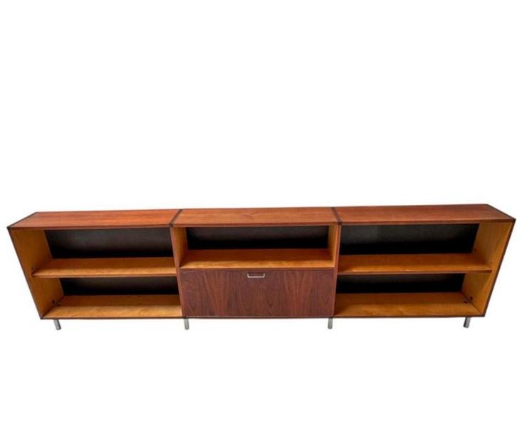 Vintage jaren 60 teak Pastoe XXL dressoir, Huis en Inrichting, Kasten | Dressoirs, Gebruikt, 200 cm of meer, 25 tot 50 cm, Ophalen