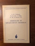 1945 Dr. Libbe van der wal: Waardebepaling der democratie., Gelezen, Verzenden, Dr. Libbe van der Wal, Nederland