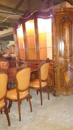 Barok eetkamer tafel met 6stoelen Leder, Ophalen