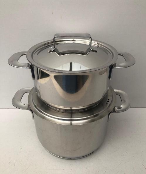 iittala - 2 kookpannen -  2 & 3 liter pan, Huis en Inrichting, Keuken | Potten en Pannen, Gebruikt, Kookpan of Snelkookpan, Glas