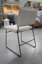 4 x eetkamerstoel Norman Jess Design metaal stof naturel, Huis en Inrichting, Stoelen, Ophalen, Overige kleuren, Zo goed als nieuw
