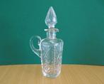 Antiek Kristal Karaf met oor en stop 16.5 cm, Ophalen of Verzenden