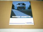 Nissan Vanette 1984 16 pag., Verzenden, Zo goed als nieuw, Nissan