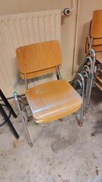 20 vintage school stoelen, Ophalen, Gebruikt, Vijf, Zes of meer stoelen