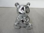Spaarpot beer beertje zilver kleurig, Ophalen of Verzenden, Gebruikt, Steen, Aardewerk of Keramiek, Dier