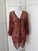 Nieuwe bruine ibiza gipsy hippie chiffon tuniek, maat L, Ophalen of Verzenden, Nieuw, Maat 42/44 (L), Bruin