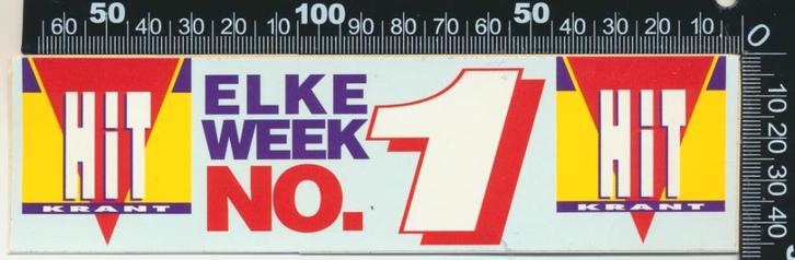 Sticker: Hitkrant - Elke week nummer 1, Verzamelen, Stickers, Zo goed als nieuw, Bedrijf of Vereniging, Verzenden
