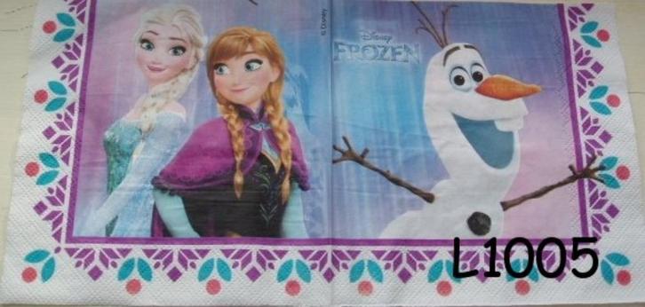 Servetten decoupage/bullet journal – Disney Frozen L1005, Hobby en Vrije tijd, Knutselen, Nieuw, Materiaal, Verzenden