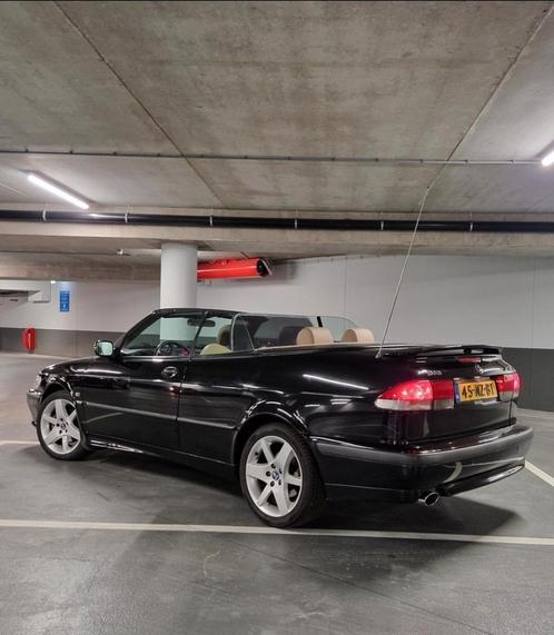 Saab 9-3 2.0 Turbo Aero Cabrio 2001 Zwart, Auto's, Saab, Particulier, Saab 9-3, Benzine, E, Cabriolet, Handgeschakeld, Geïmporteerd