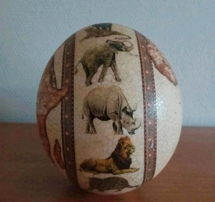 Struisvogel  , struis vogel ei big five afrika  , afrikaanse, Antiek en Kunst, Kunst | Niet-Westerse kunst, Ophalen of Verzenden
