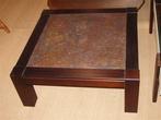 Salontafel met natuursteen – opruiming – tafel - NIEUW, Huis en Inrichting, Tafels | Bijzettafels, Minder dan 45 cm, Vierkant