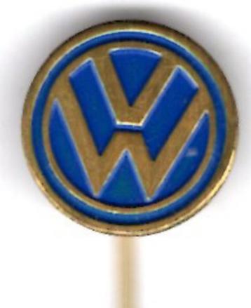 VW Volkswagen blauw op koper auto speldje ( D_167a ) beschikbaar voor biedingen