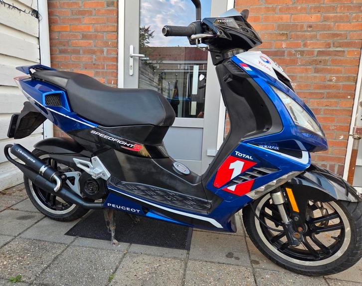 Peugeot Speedfight 3 Snor Blauw Kenteken 2 takt 2010, Fietsen en Brommers, Snorfietsen en Snorscooters, Gebruikt, Peugeot, Benzine