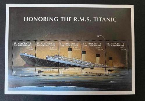 Honoring the R.M.S. Titanic Postzegelvel, Verzamelen, Scheepvaart, Nieuw, Motorboot, Ophalen of Verzenden