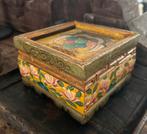 Klein handbeschilderd vakken bakje India oosters bohemian, Ophalen of Verzenden