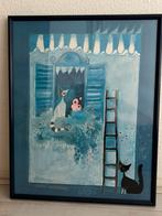 Schilderij met kat van Rosina Wachtmeister, Ophalen of Verzenden