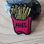 Strijk embleem Iron on Patch applicatie Frietjes  Strijk emb, Hm, Ophalen of Verzenden, Overige applicaties, Info@hobbyenmeer.com