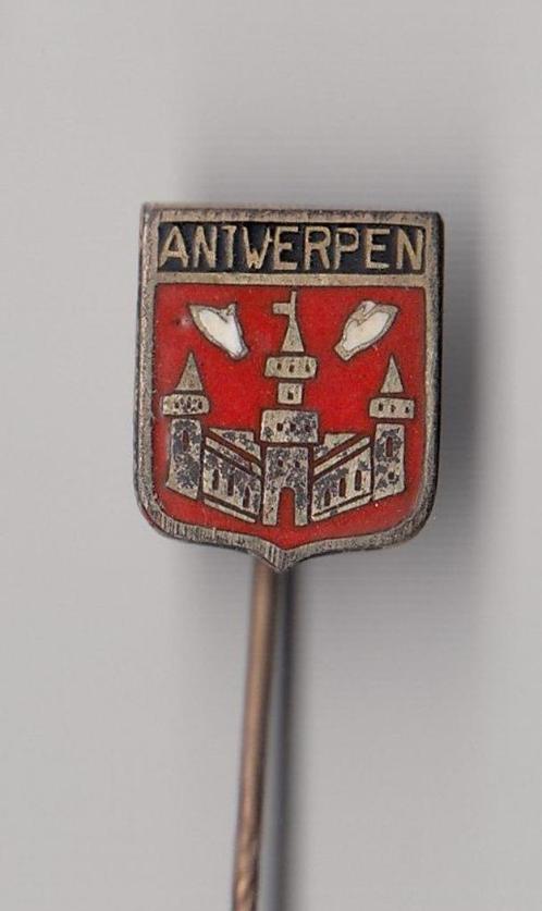 Antwerpen emaille Stadswapen speldje, Verzamelen, Speldjes, Pins en Buttons, Gebruikt, Speldje of Pin, Overige onderwerpen, Ophalen of Verzenden