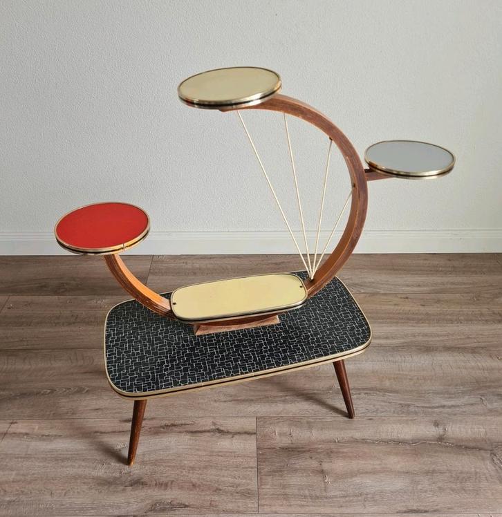 Vintage retro plantentafel tafel planten etagere bijzettafel, Verzamelen, Retro, Huis en Inrichting, Ophalen of Verzenden