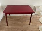 Eettafel (rood), Ophalen, Gebruikt, 100 tot 150 cm, 50 tot 100 cm
