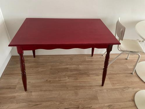 Eettafel (rood), Huis en Inrichting, Tafels | Eettafels, Gebruikt, 50 tot 100 cm, 100 tot 150 cm, Vijf personen of meer, Rechthoekig