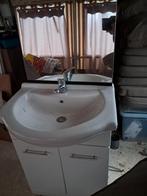 Wastafel met spiegel en kast douchebak en douche deur, Ophalen, Gebruikt, Met douche