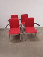 4 gispen stoelen, Huis en Inrichting, Stoelen, Ophalen, Rood, Stof