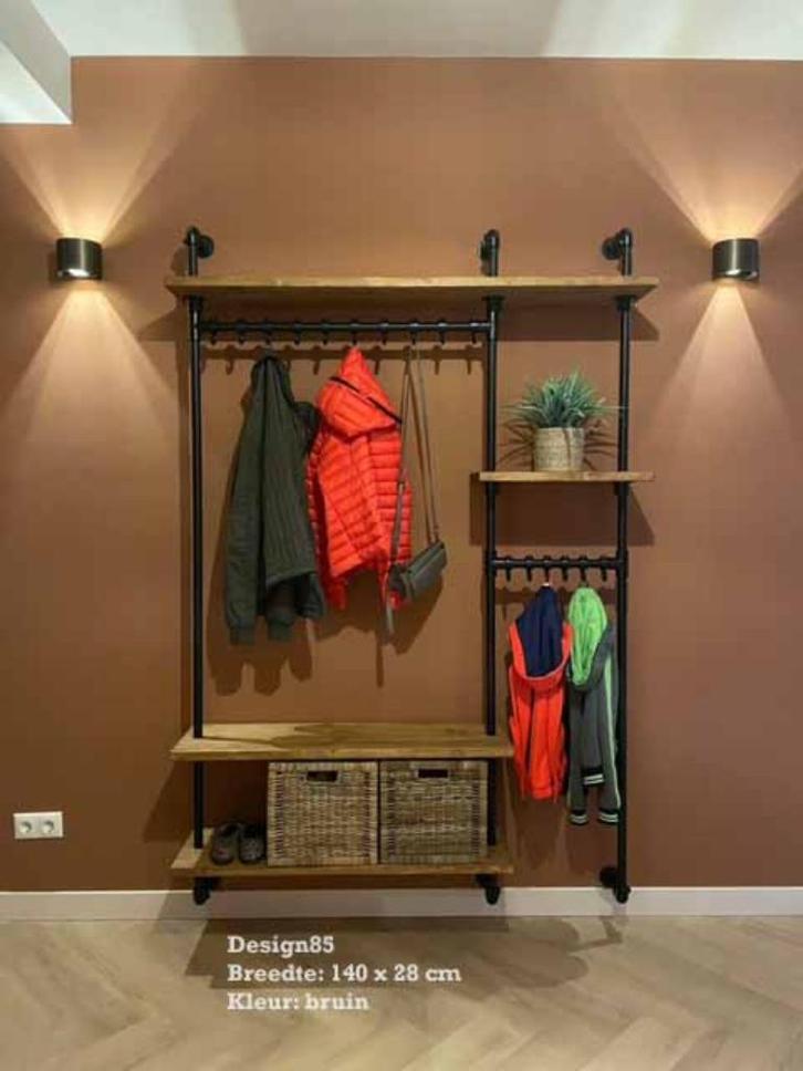 Steigerbuis kapstok met hoedenplank, Huis en Inrichting, Woonaccessoires | Kapstokken, Nieuw, Wandkapstok, 200 cm of meer, Metaal