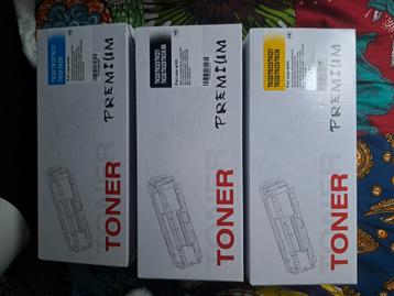 Toner voor brother laserprinter.. Blauw, zwart en geel.  beschikbaar voor biedingen