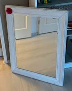 Spiegel 84x66cm old white, Ophalen, Zo goed als nieuw, Minder dan 100 cm, Rechthoekig