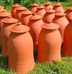 Terracotta bleekpot rabarber pot tuindecoratie moestuin, Tuin en Terras, Bloempotten, Rond, Ophalen of Verzenden, B, B