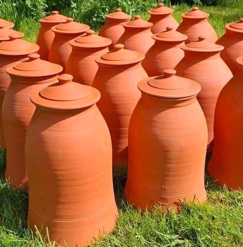Terracotta bleekpot rabarber pot tuindecoratie moestuin, Tuin en Terras, Bloempotten, Nieuw, Minder dan 40 cm, Minder dan 25 cm