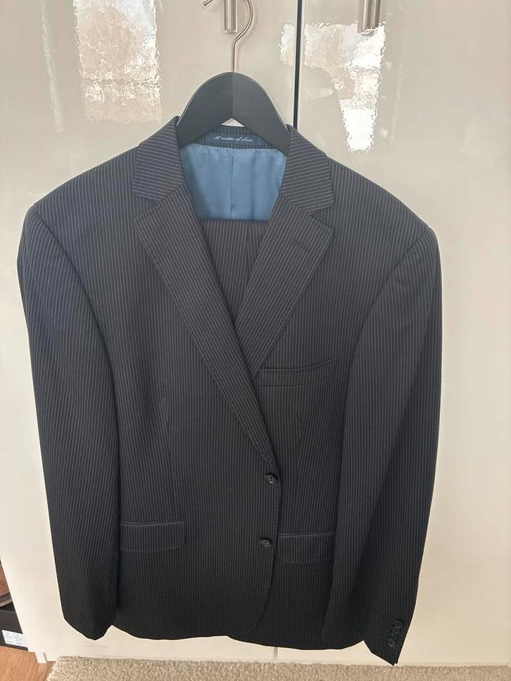 Brixon gestreept pak - Maat 27, Kleding | Heren, Kostuums en Colberts, Zo goed als nieuw, Overige maten, Zwart, Ophalen of Verzenden