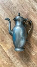 Tinnen Schenkkan met houten handvat BN London nr 21, Ophalen of Verzenden