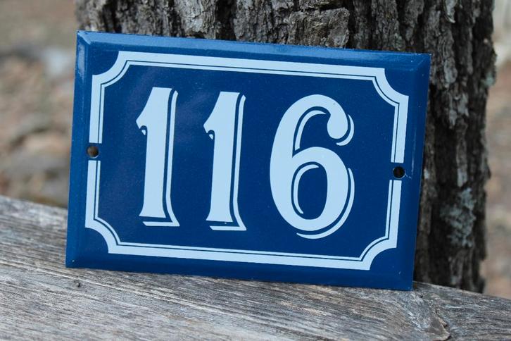 Brocante - Kleine verzameling Franse huisnummers!, Huis en Inrichting, Woonaccessoires | Overige, Gebruikt, Ophalen of Verzenden