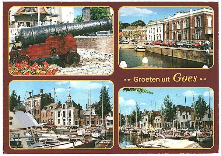 910145 Goes Zeeland 90 Gelopen met Postzegel, Verzamelen, Ansichtkaarten | Nederland, Gelopen, Zeeland, 1980 tot heden, Ophalen of Verzenden