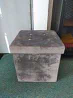 Zitbox/Opbergbox Grijs, Huis en Inrichting, Ophalen, Minder dan 50 cm, Vierkant, Minder dan 50 cm