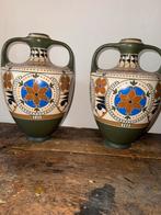 2 mooie originele art nouveau aardewerk vazen 1918-1924, Antiek en Kunst, Ophalen of Verzenden