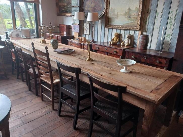 Hele lange Franse tafel, Antiek en Kunst, Antiek | Meubels | Tafels, Ophalen